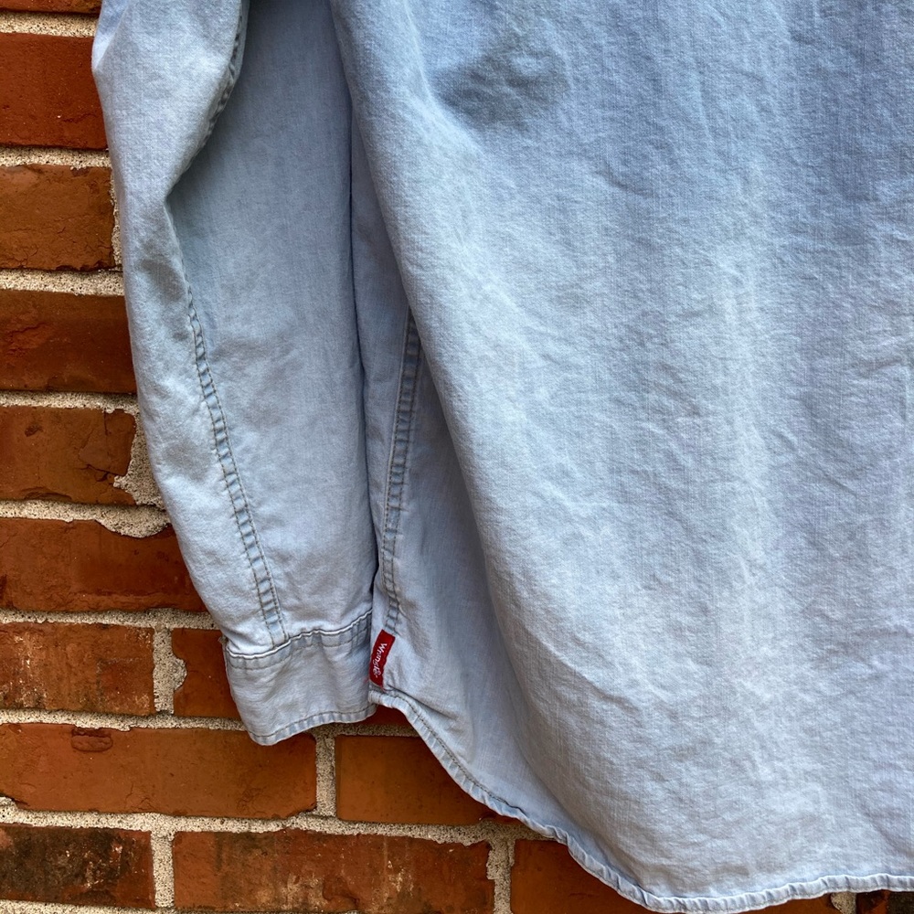 ⚡️SOLD⚡️ Hand Dyed Denim Button Down - Picture 7 of 15